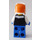 LEGO Man met Oranje Hoed en Zwart Jacket met Zilver Planet minifiguur