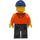 LEGO Mand med orange Jakke og Goatee Minifigur