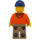 LEGO Man with Orange Jacket Minifigure