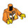 LEGO Man with Orange Top and Life Jacket Minifig Torso (973)