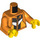 LEGO Man with Orange Top and Life Jacket Minifig Torso (973)