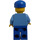 LEGO Man met Overalls met Tooling, Blauw Pet en Baard around Mond Minifiguur