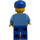 LEGO Man met Overalls met Tooling, Blauw Pet en Beard around Mouth minifiguur