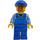 LEGO Man with Overalls with Tooling, Blue Cap and Beard around Mouth Minifigure