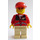 LEGO Man met Rood Jacket minifiguur en Pet met lange klep