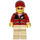 LEGO Man mit rot Jacket Minifigur und Short Bill Cap