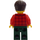 LEGO Man avec rouge Plaid Shirt Figurine