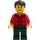LEGO Man with Red Plaid Shirt Minifigure
