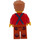 LEGO Mann mit Rot Hemd und Suspenders Minifigur