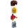 LEGO Mann mit Rot Hemd, Beige Tie und suspenders Minifigur