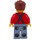 LEGO Man met Rood Shirt, tan Tie en suspenders minifiguur
