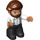 LEGO Man met Reddish Brown Haar en Beard Duplo Figuur