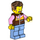 LEGO Man with Reddish Brown Jacket Minifigure