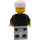 LEGO Man with Suit with 3 Buttons, White Cap Minifigure