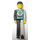 LEGO Man with Turquoise Torso and Mechanical Arm Technic Figure