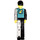 LEGO Man with Turquoise Torso and Mechanical Arm Technic Figure