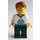 LEGO Man with White Hoodie and Dark Orange Hair Minifigure