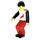 LEGO Man with White Top with Red Triangle Technic Figure