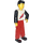 LEGO Man with White Top with Red Triangle Technic Figure