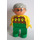 LEGO Man with Yellow Argyle Sweater and Gray Hair Duplo Figure