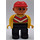 LEGO Man with Yellow Chevron Vest, Red Construction Helmet Duplo Figure