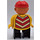 LEGO Man with Yellow Chevron Vest, Red Construction Helmet Duplo Figure