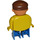 LEGO Man with Yellow top with Blue Legs Duplo Figure