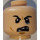 LEGO Masked Robber - Modrá Maska, Červená Košile Minifigurka Hlava (Zapuštěný pevný cvoček) (3626 / 34495)