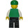 LEGO Mechanic with Green Vest and Green Cap Minifigure