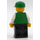 LEGO Mechanic with Green Vest and Green Cap Minifigure