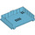 LEGO Medium azuurblauw Book Halve met Hinges (65196)