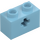 LEGO Mittleres Azure Stein 1 x 2 mit Achsloch (&#039;+&#039; Öffnung und Unterrohr) (31493 / 32064)