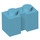 LEGO Azure moyen Brique 1 x 2 avec rainure (4216)