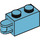 LEGO Medium azuurblauw Steen 1 x 2 met Scharnier Shaft (Spoelas) (34816)