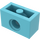 LEGO Medium azuurblauw Steen 1 x 2 met Gat (3700)