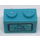 LEGO Medium Azure Brick 1 x 2 with &quot;Pig Fone&quot; Sticker with Bottom Tube (3004)