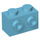 LEGO Mittleres Azure Backstein 1 x 2 mit Bolzen auf Eins Seite (11211)