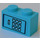 LEGO Medium Azure Brick 1 x 2 with touch tone phone pad Sticker with Bottom Tube (3004)