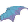 LEGO Medium azuurblauw Draak Vleugel met Transparant Purple Trailing Rand (23989)