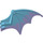 LEGO Medium azuurblauw Draak Vleugel met Transparant Purple Trailing Rand (23989)