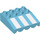 LEGO Azure moyen Duplo Awning avec blanc Rayures (Rayures courtes) (24992 / 36996)