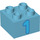LEGO Medium Azure Duplo Brick 2 x 2 with Blue &#039;1&#039; (3437 / 15956)