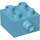 LEGO Medium Azure Duplo Brick 2 x 2 with Pin Joint (22881)