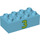 LEGO Medium Azure Duplo Brick 2 x 4 with 3 (3011 / 25156)