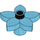 LEGO Mittleres Azure Duplo Blume mit 5 Angular Blütenblätter (6510 / 52639)