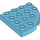 LEGO Azure moyen Duplo assiette 4 x 4 avec Rond Coin (98218)