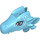 LEGO Mittleres Azure Elves Drachen Kopf mit Purple und Blau Eye (24196 / 25063)