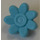 LEGO Medium Azure Blomst med 7 kronblade med Lille Pin