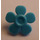 LEGO Medium azuurblauw Bloem met Smooth Bloemblaadjes (93080)