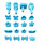 LEGO Azure moyen Friends Cheveux Accessoires, Complete Set (93080 / 96389)